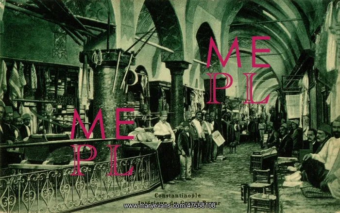 : Inside the Great Bazaar, Constantinople, Turkey : Inside the Great Bazaar, Constantinople, Turkey