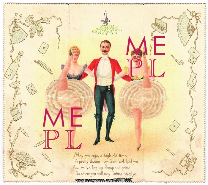 : Inside a pop-up New Year card : Inside a pop-up New Year card
