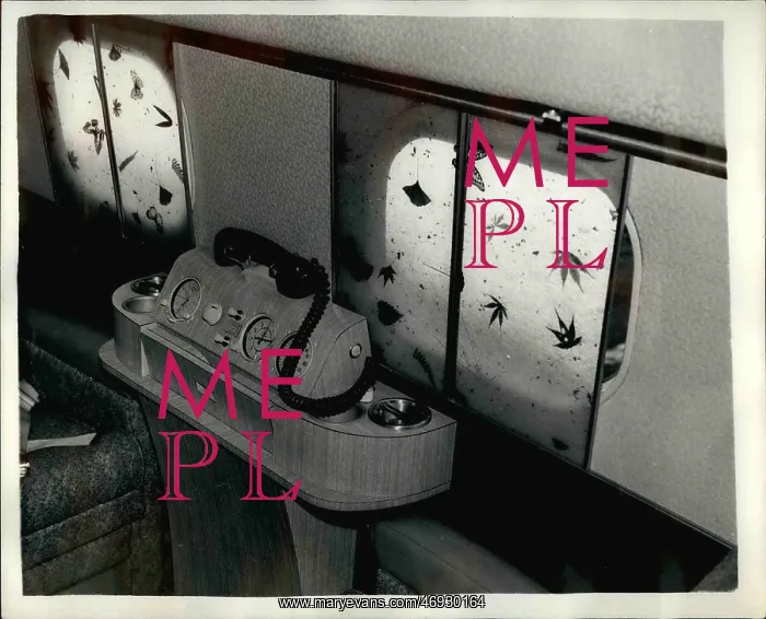 : Inside private aeroplane of Mike Todd and Elizabeth Taylor : Inside private aeroplane of Mike Todd and Elizabeth Taylor
