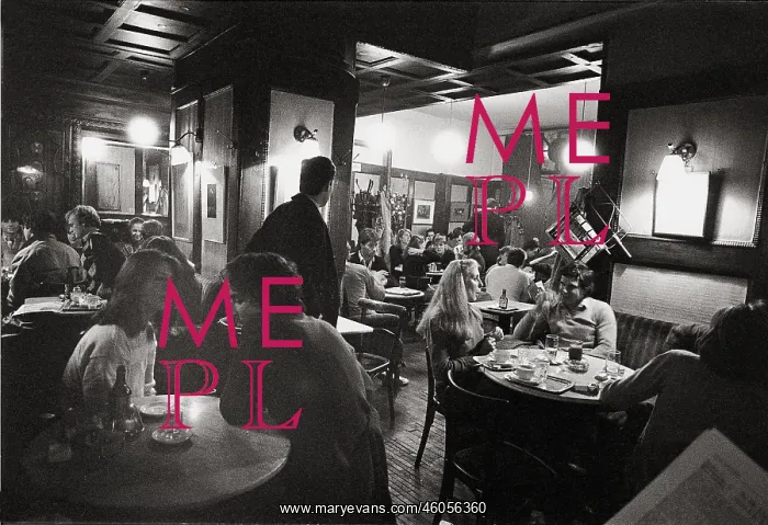: Inside view of Cafe Hawelka in Vienna : Inside view of Cafe Hawelka in Vienna