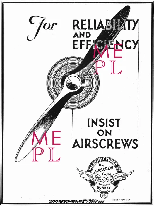 : Insist On Airscrew Co Aircraft Propellers : Insist On Airscrew Co Aircraft Propellers