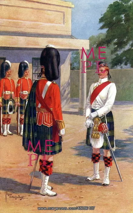 : Inspecting the Guard, Gordon Highlanders : Inspecting the Guard, Gordon Highlanders