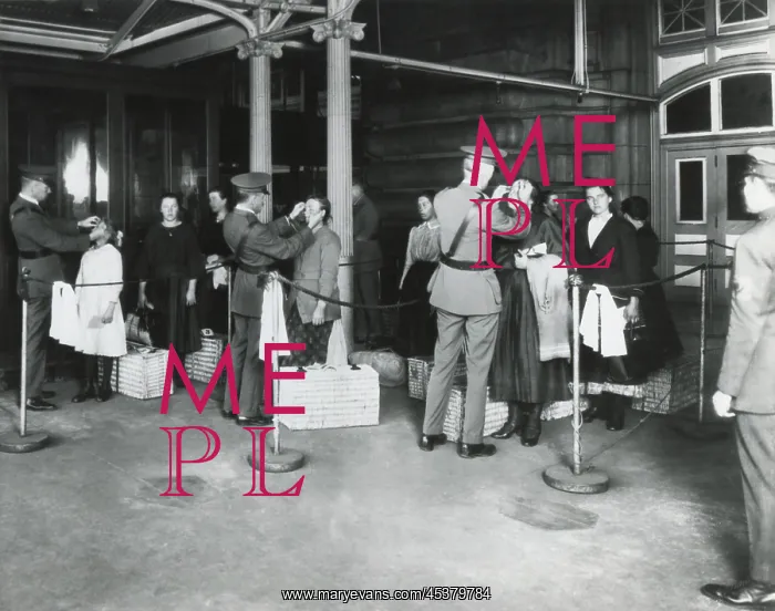 : Inspection of arriving immigrants by Public : Inspection of arriving immigrants by Public