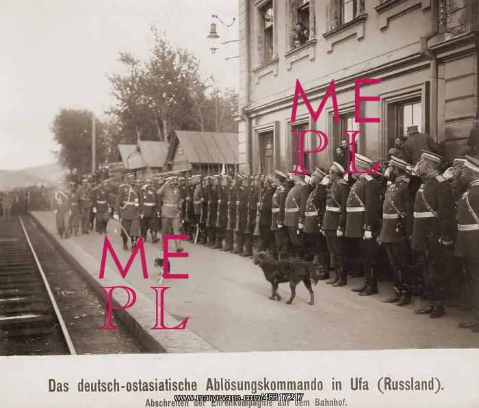 : Inspection of the guard of honor in Ufa, 1908 : Inspection of the guard of honor in Ufa, 1908