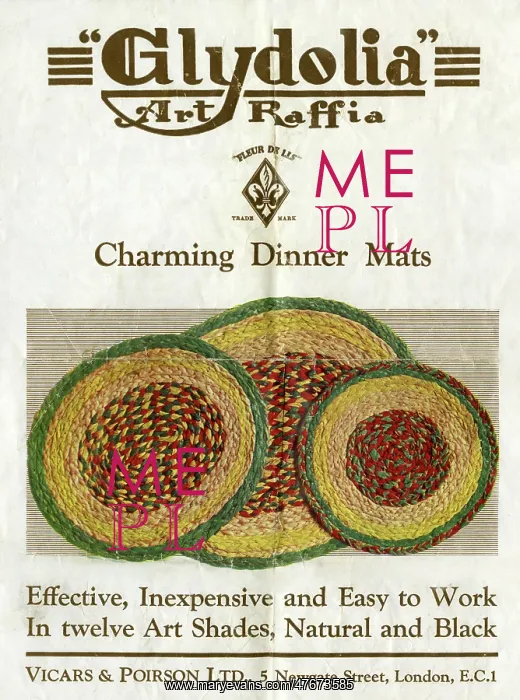 : Instruction leaflet, Glydolia Art Raffia : Instruction leaflet, Glydolia Art Raffia