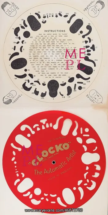 : Instructions for 'Clocko', the Automatic Artist face sten : Instructions for 'Clocko', the Automatic Artist face sten