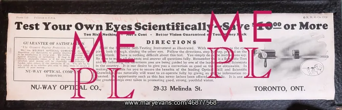 : Instructions for Nu-Way eye testing kit : Instructions for Nu-Way eye testing kit