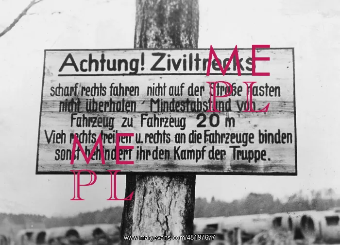 : Instructions on refugee routes in Eastern Prussia, 1944 : Instructions on refugee routes in Eastern Prussia, 1944