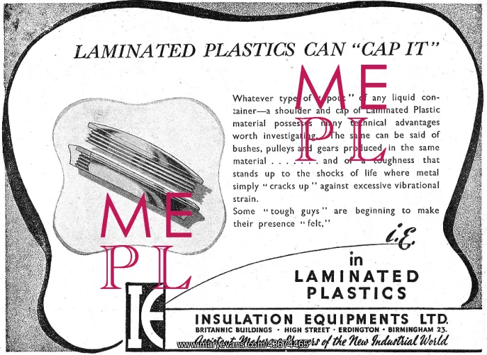 : Insulation Equipments Laminated Plastic Products 1943 : Insulation Equipments Laminated Plastic Products 1943