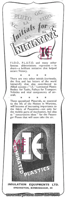  : Insulation Equipments IE Laminated Plastics 1945