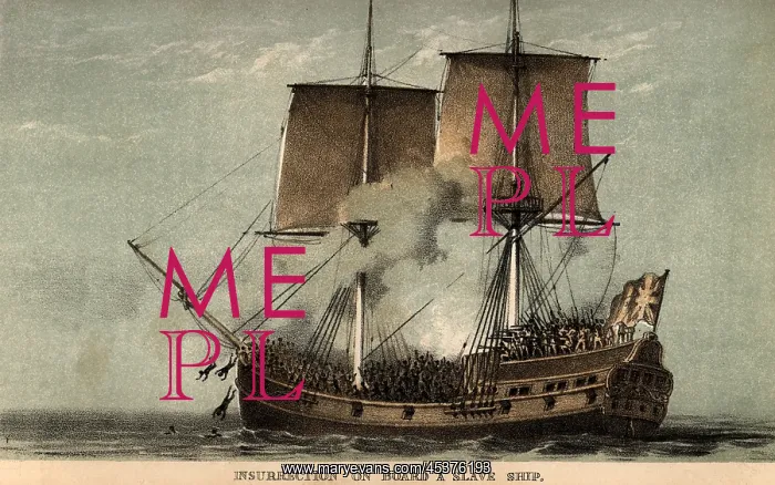 : INSURRECTION ABOARD A SLAVE SHIP. 1851 lithograph : INSURRECTION ABOARD A SLAVE SHIP. 1851 lithograph