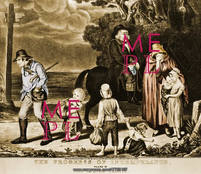 : Intemperance - The Ruined Family, 1841 : Intemperance - The Ruined Family, 1841