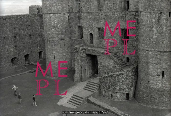 : Interior of the 13th century Harlech Castle, Gwynedd, Wales : Interior of the 13th century Harlech Castle, Gwynedd, Wales