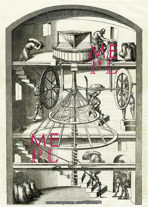 : Interior of a 16th century mill : Interior of a 16th century mill