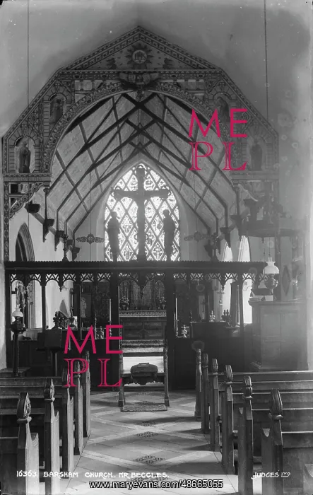 : Interior of Barsham Church : Interior of Barsham Church