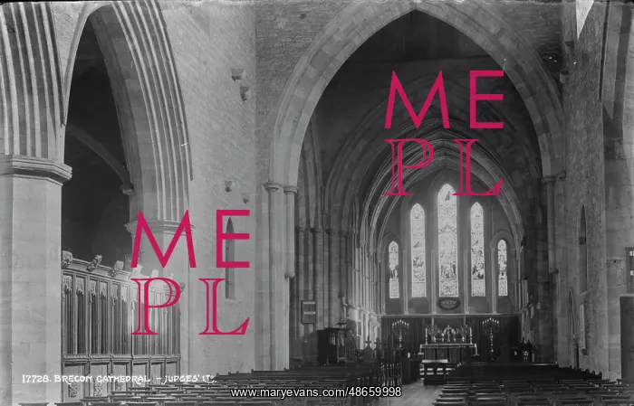 : Interior of Brecon Cathedral - Judges Section : Interior of Brecon Cathedral - Judges Section