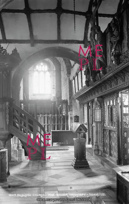 : Interior of Busland Church - The Tower Transept : Interior of Busland Church - The Tower Transept