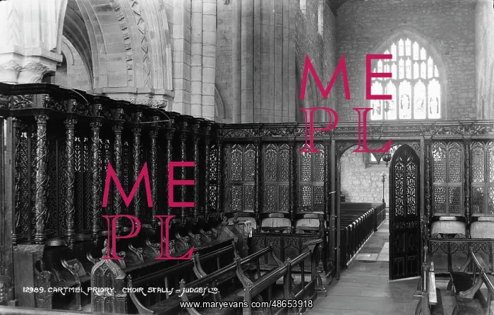 : Interior of Cartmel Priory Choir Stalls : Interior of Cartmel Priory Choir Stalls