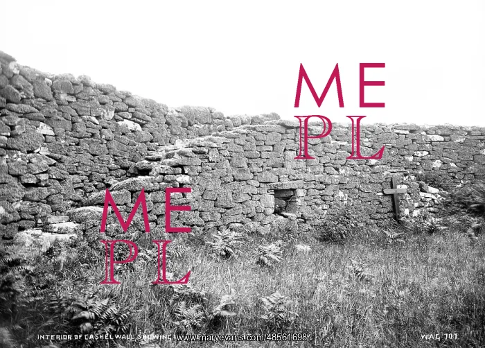: Interior of Cashel Wall, Showing Inclines to Summit, Inishmu : Interior of Cashel Wall, Showing Inclines to Summit, Inishmu