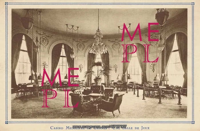 : The interior of the Casino Municipal de Cannes : The interior of the Casino Municipal de Cannes