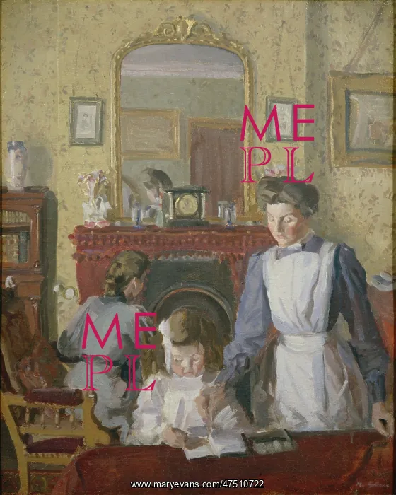 : Interior ' with child reading book at table : Interior ' with child reading book at table