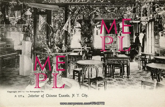 : Interior, Chinese Tuxedo Restaurant, New York City, USA : Interior, Chinese Tuxedo Restaurant, New York City, USA