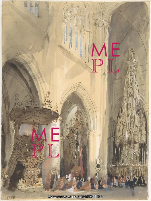 : Interior of the Church of St. Jacques, Louvain : Interior of the Church of St. Jacques, Louvain