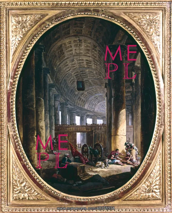 : Interior of the colonnade of St Peter's, Rome : Interior of the colonnade of St Peter's, Rome