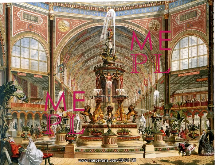 : Interior of the Crystal Palace during the International : Interior of the Crystal Palace during the International