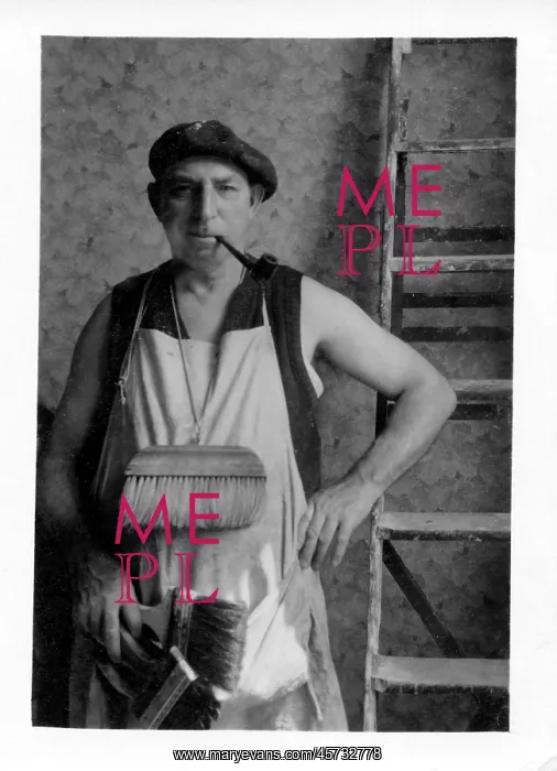 : Interior Decorator with his brushes, ladder and pipe! : Interior Decorator with his brushes, ladder and pipe!