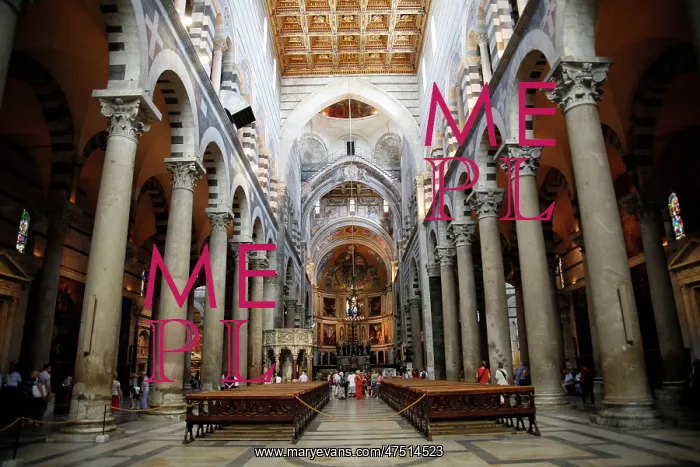 : Interior of the Duomo in Pisa : Interior of the Duomo in Pisa