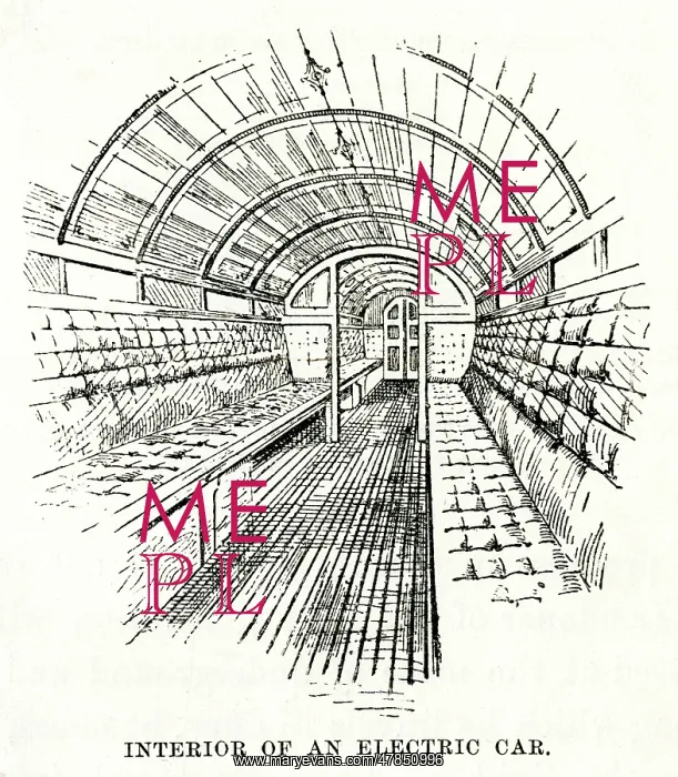 : Interior of electric underground train, City Line, London : Interior of electric underground train, City Line, London