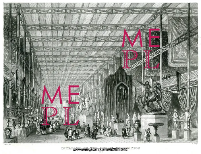 : Interior of The Great Exhibition 1851 : Interior of The Great Exhibition 1851
