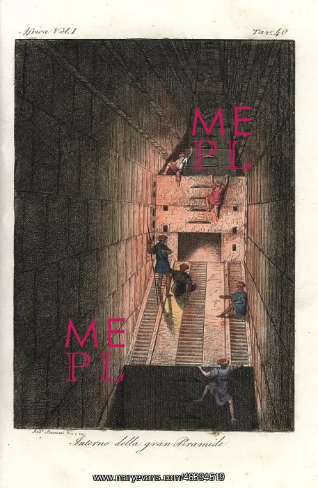 : Interior of the Great Pyramid of Cheops, Giza, Egypt : Interior of the Great Pyramid of Cheops, Giza, Egypt
