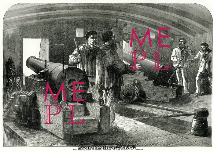 : Interior of the Gun-Boat La Commune'; Paris Commune 1871 : Interior of the Gun-Boat La Commune'; Paris Commune 1871