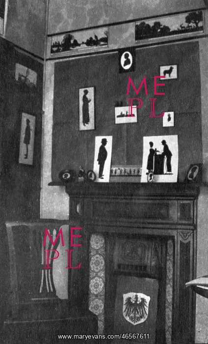: Interior of H. L. Oakley's silhouette studio : Interior of H. L. Oakley's silhouette studio