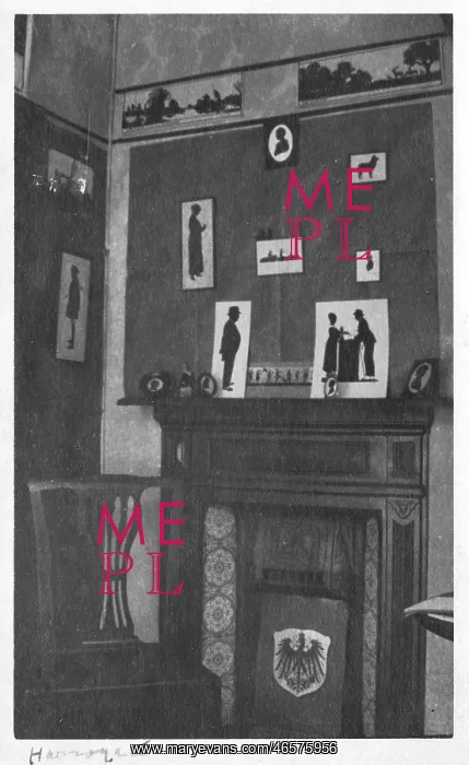 : Interior of H. L. Oakley's silhouette studio : Interior of H. L. Oakley's silhouette studio