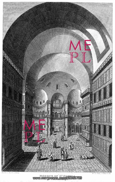 : Interior of Hagia Sophia, Constantinople, completed : Interior of Hagia Sophia, Constantinople, completed