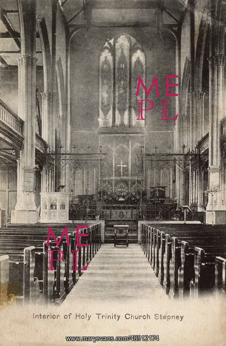 : Interior of the Holy Trinity Church, Stepney, London : Interior of the Holy Trinity Church, Stepney, London