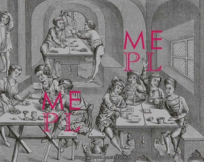 : Interior of an hostelry. 19th century facsimile : Interior of an hostelry. 19th century facsimile