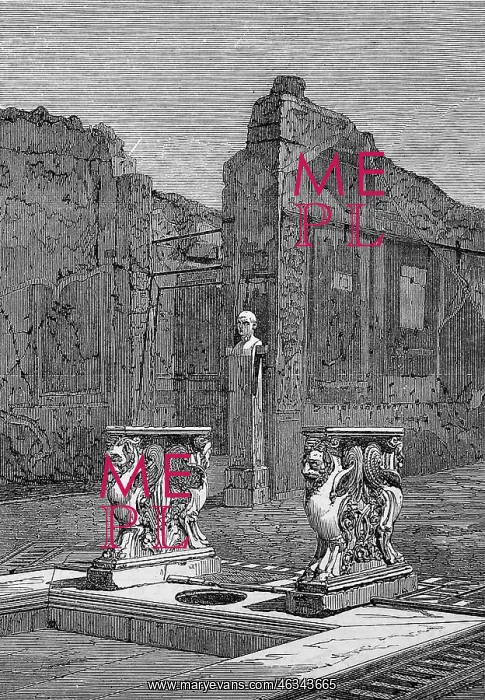 : Interior of the house of Cornelius Rufus, Pompeii : Interior of the house of Cornelius Rufus, Pompeii