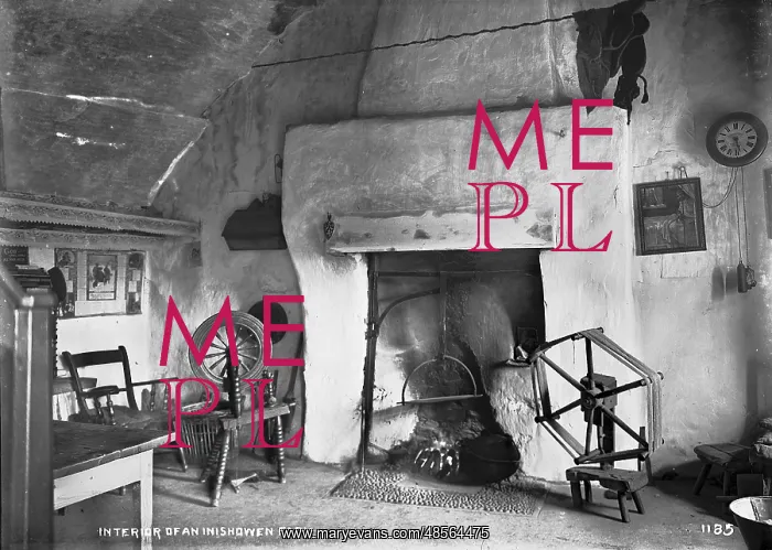 : Interior of an Inishowen Farm Kitchen : Interior of an Inishowen Farm Kitchen