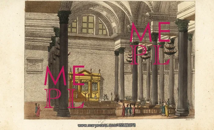 : Interior of a Jewish synagogue : Interior of a Jewish synagogue