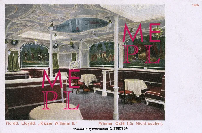 : Interior of The Kaiser Wilhelm II ocean liner (2 / 4) : Interior of The Kaiser Wilhelm II ocean liner (2 / 4)