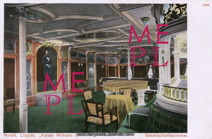 : Interior of The Kaiser Wilhelm II ocean liner (4 / 4) : Interior of The Kaiser Wilhelm II ocean liner (4 / 4)