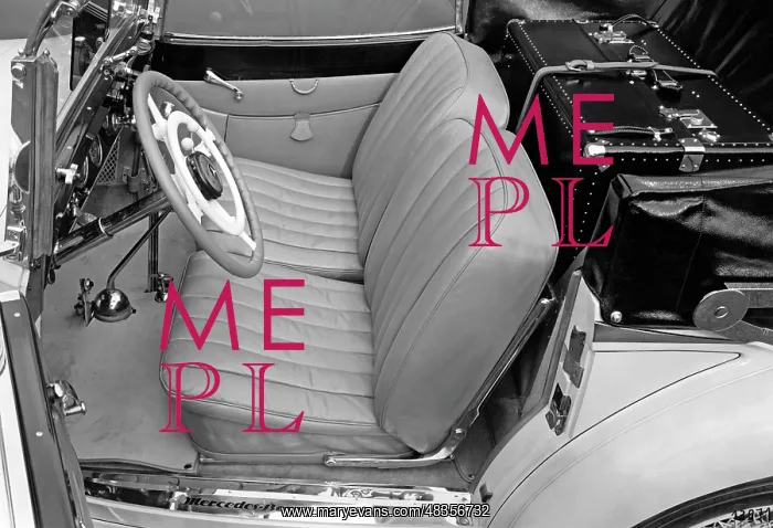 : Interior of a Mercedes-Benz, 1932 : Interior of a Mercedes-Benz, 1932