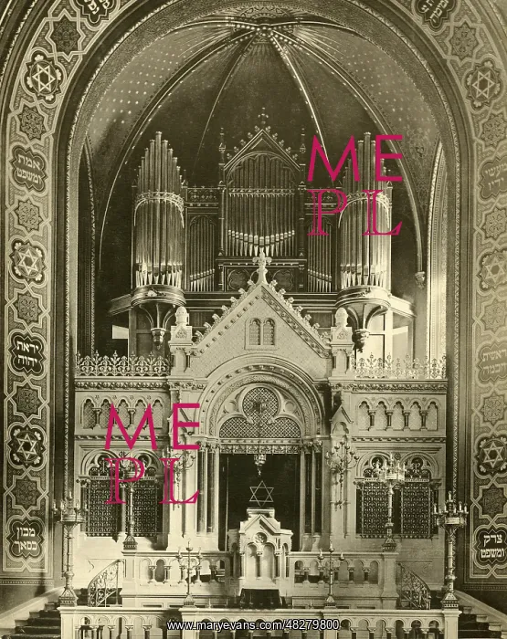 : Interior of the New Synagogue in Berlin, 1931 : Interior of the New Synagogue in Berlin, 1931