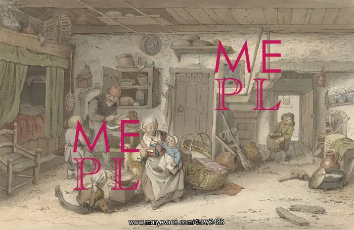 : Interior with Peasant Family : Interior with Peasant Family