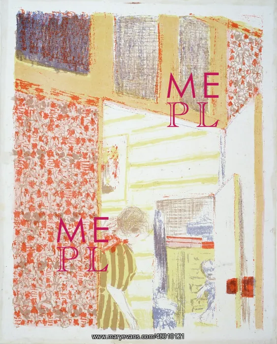 : Interior with a pink wall covering : Interior with a pink wall covering