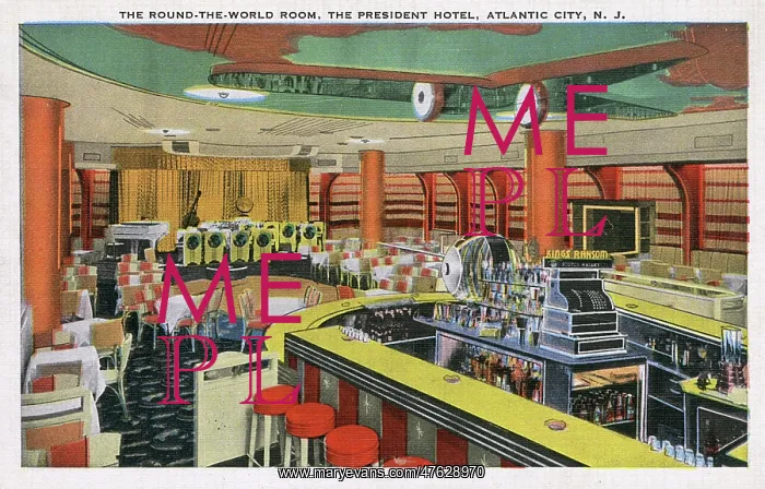 : Interior, President Hotel, Atlantic City, New Jersey, USA : Interior, President Hotel, Atlantic City, New Jersey, USA